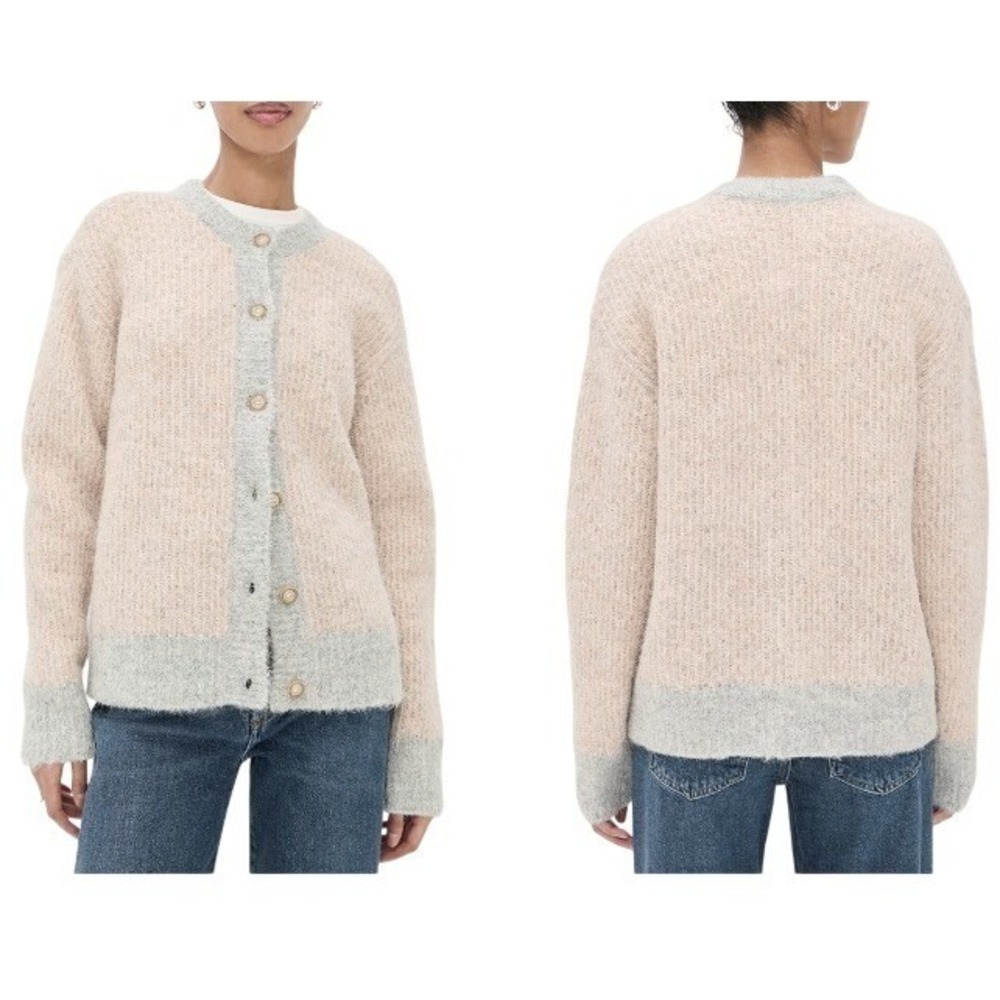 Favorite Daughter Rio Cardigan Alpaca Blend Rose Dust‎ Gray S - Picture 2 of 9